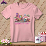 MyDesigns Physical Item S / Pink Stitchin' in Las Vegas ~ Relaxed Fit Tee