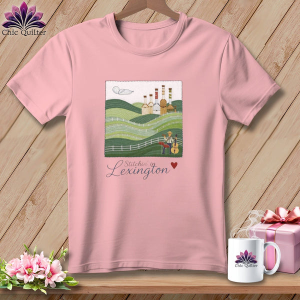 MyDesigns Physical Item S / Pink Stitchin' in Lexington ~ Relaxed Fit Tee