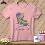 MyDesigns Physical Item S / Pink Stitchin' in Louisiana ~ Relaxed Fit Tee