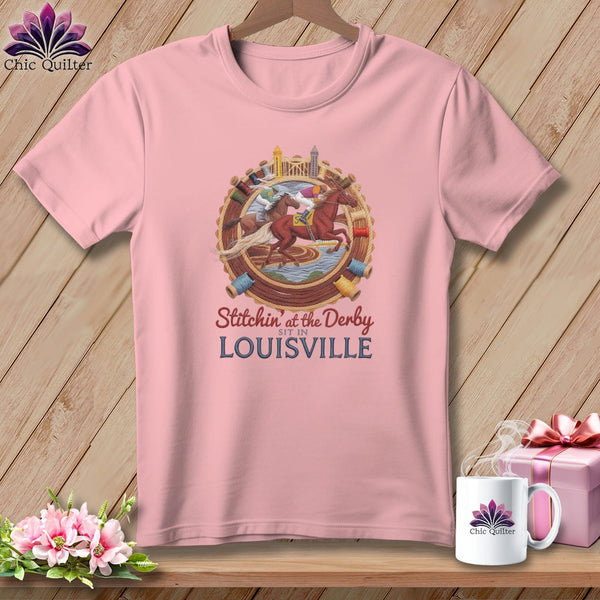 MyDesigns Physical Item S / Pink Stitchin' in Louisville ~ Relaxed Fit Tee