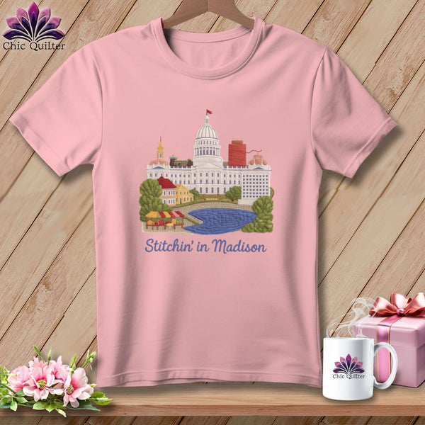 MyDesigns Physical Item S / Pink Stitchin' in Madison ~ Relaxed Fit Tee