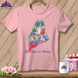 MyDesigns Physical Item S / Pink Stitchin' in Maine ~ Relaxed Fit Tee