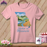 MyDesigns Physical Item S / Pink Stitchin' in Missouri ~ Relaxed Fit Tee