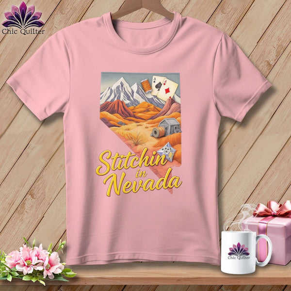 MyDesigns Physical Item S / Pink Stitchin' in Nevada ~ Relaxed Fit Tee