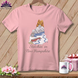 MyDesigns Physical Item S / Pink Stitchin' in New Hampshire ~ Relaxed Fit Tee