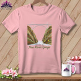 MyDesigns Physical Item S / Pink Stitchin' in New River Gorge ~ Relaxed Fit Tee