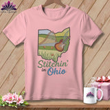 MyDesigns Physical Item S / Pink Stitchin' in Ohio ~ Relaxed Fit Tee
