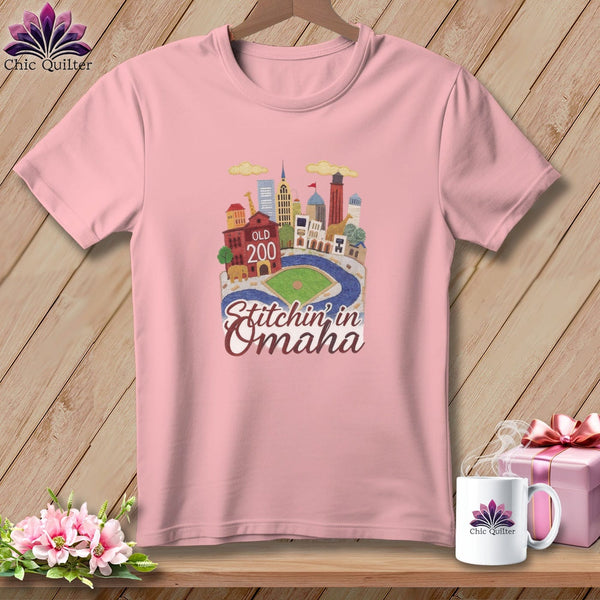 MyDesigns Physical Item S / Pink Stitchin' in Omaha ~ Relaxed Fit Tee