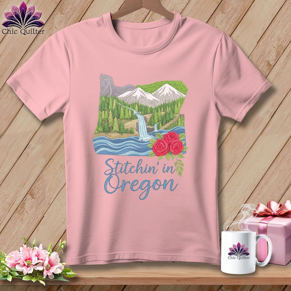 MyDesigns Physical Item S / Pink Stitchin' in Oregon ~ Relaxed Fit Tee