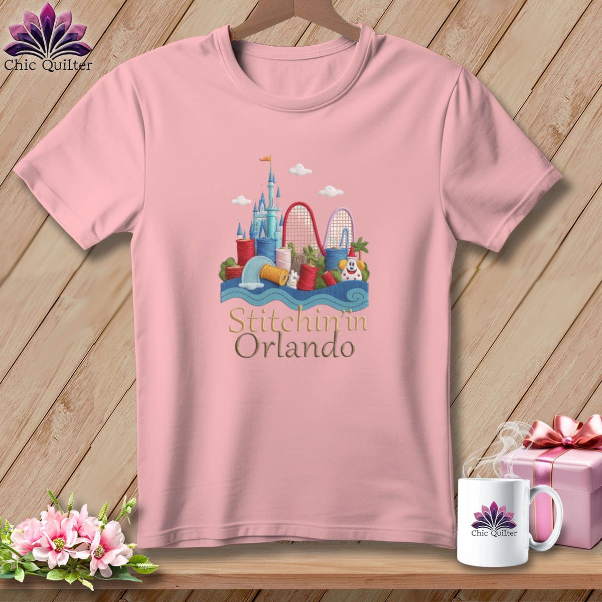 MyDesigns Physical Item S / Pink Stitchin' in Orlando ~ Relaxed Fit Tee