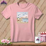 MyDesigns Physical Item S / Pink Stitchin' in Outer Banks ~ Relaxed Fit Tee