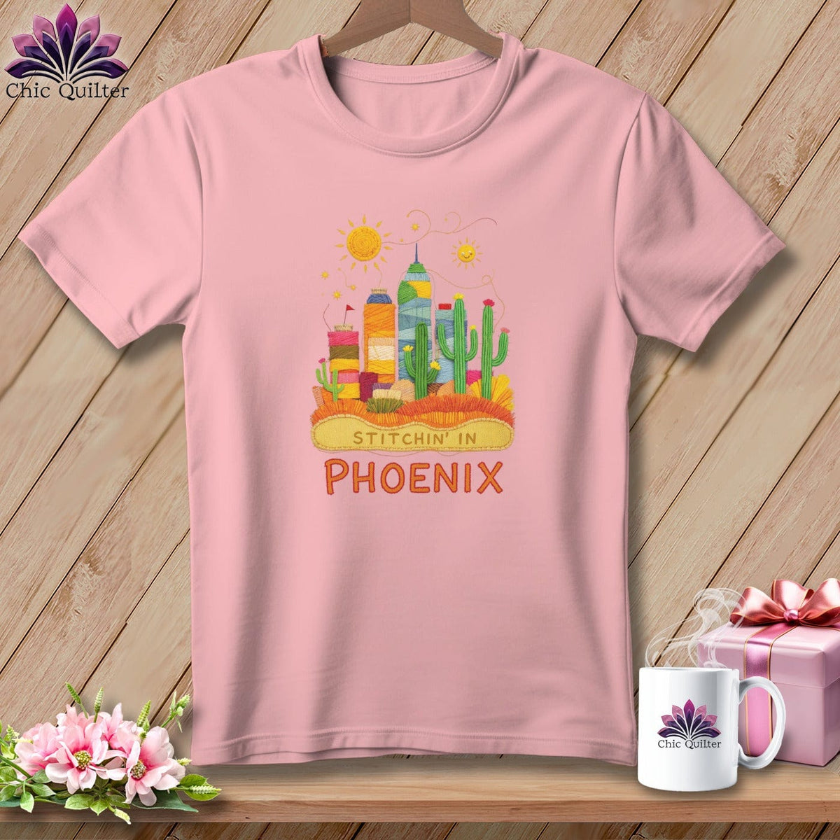 MyDesigns Physical Item S / Pink Stitchin' in Phoenix ~ Relaxed Fit Tee