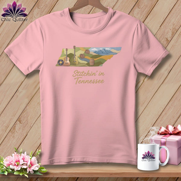 MyDesigns Physical Item S / Pink Stitchin' in Tennessee ~ Relaxed Fit Tee