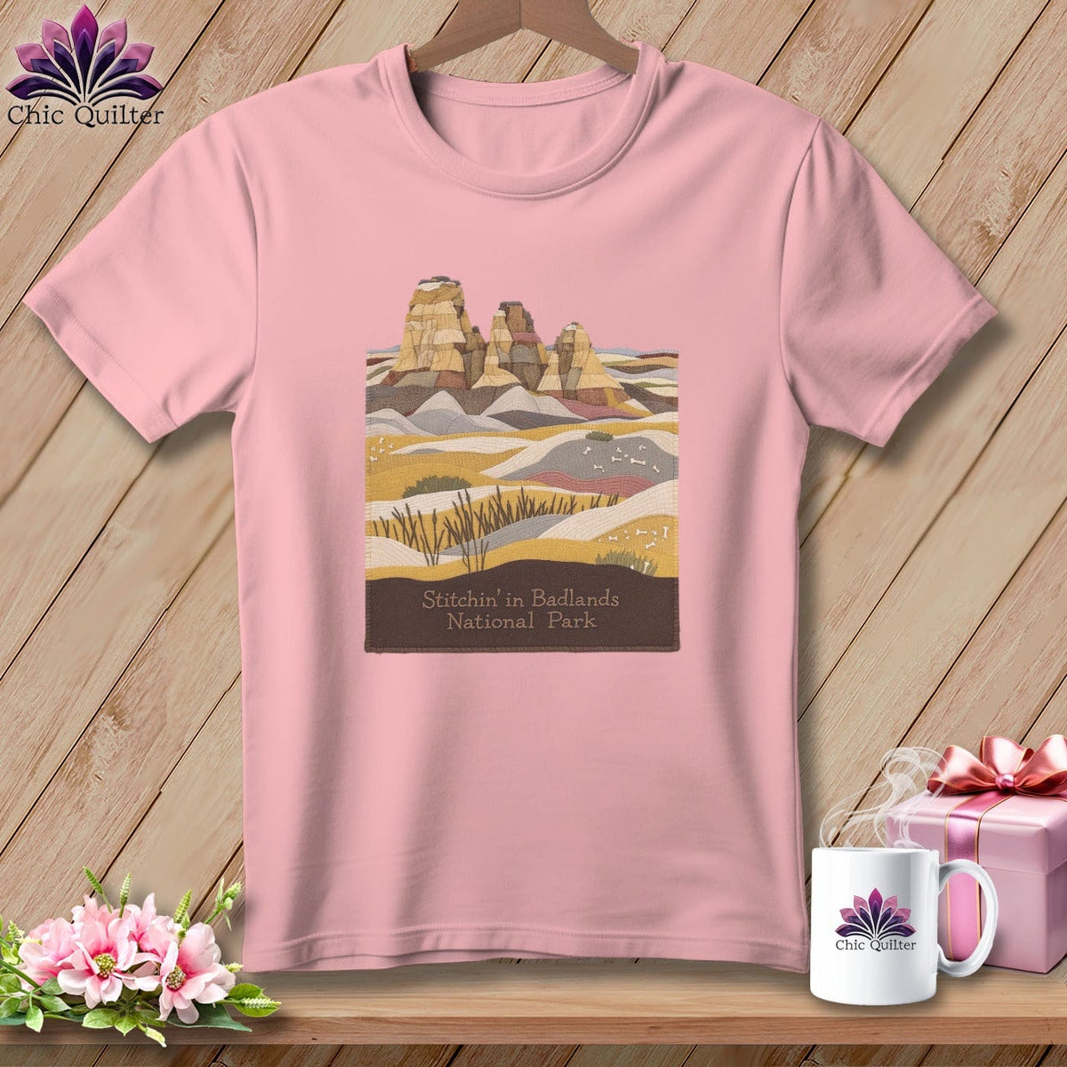 MyDesigns Physical Item S / Pink Stitchin' in the Badlands NP ~ Relaxed Fit Tee