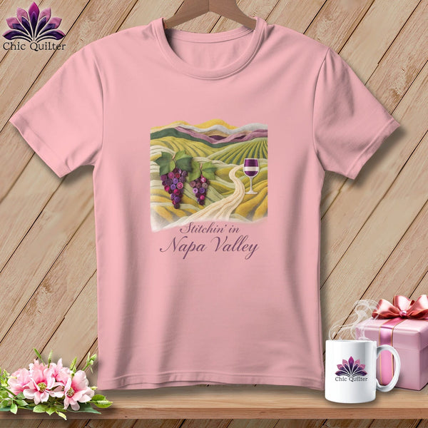 MyDesigns Physical Item S / Pink Stitchin' in the Napa Valley ~ Relaxed Fit Tee