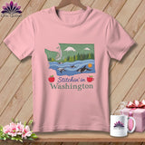 MyDesigns Physical Item S / Pink Stitchin' in Washington ~ Relaxed Fit Tee