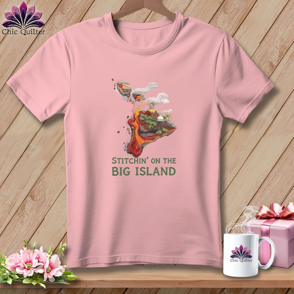 MyDesigns Physical Item S / Pink Stitchin' on the Big Island of Hawaii ~ Relaxed Fit Tee