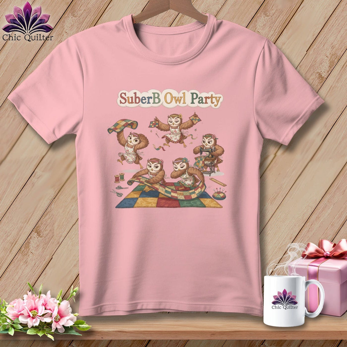 MyDesigns Physical Item S / Pink SupberB Owl Party Win ~ Relaxed Fit Tee