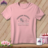 MyDesigns Physical Item S / Pink Theodore Roosevelt National Park, Stitchin In Beauty ~ Relaxed Fit Tee