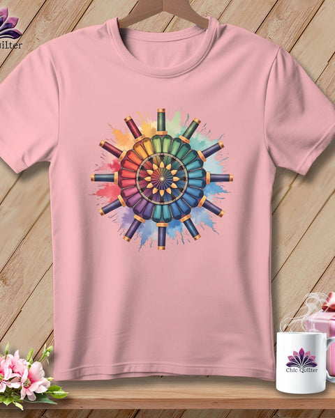 MyDesigns Physical Item S / Pink Thread Mandala ~ Relaxed Fit Tee