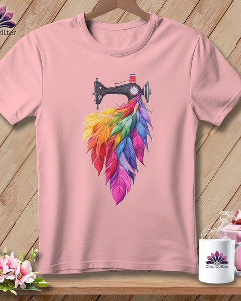 MyDesigns Physical Item S / Pink Threaded Wings ~ Relaxed Fit Tee