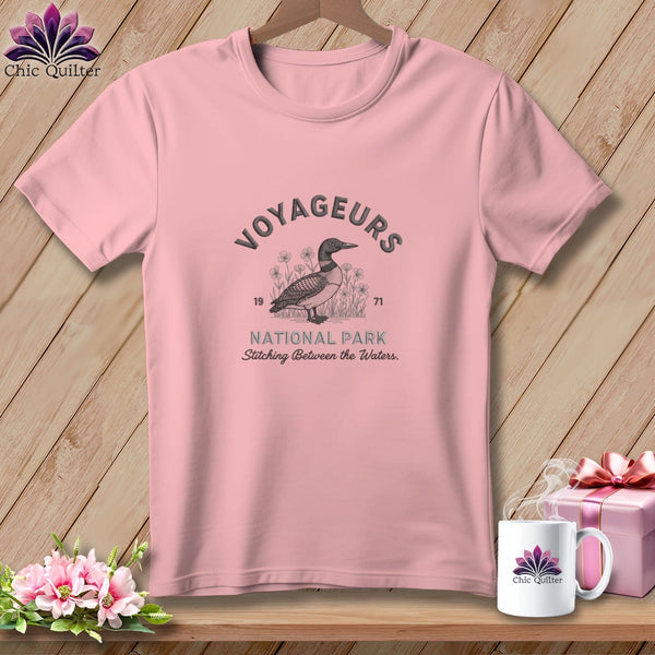 MyDesigns Physical Item S / Pink Voyageurs National Park, Stitchin In Beauty ~ Relaxed Fit Tee