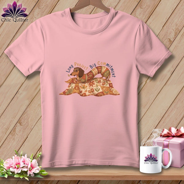 MyDesigns Physical Item S / Pink Weiner Dog Stitcher ~ Relaxed Fit Tee