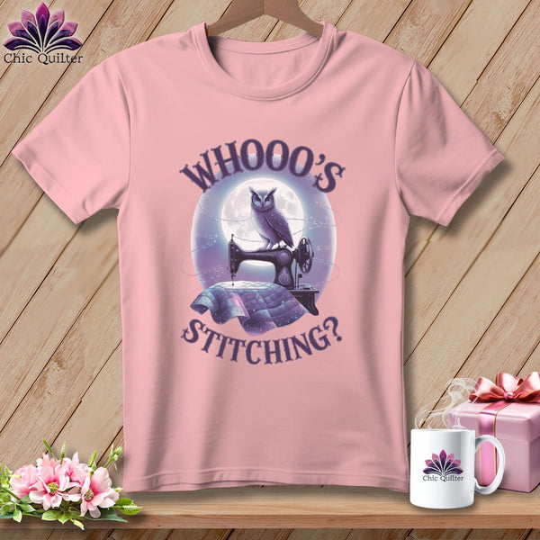 MyDesigns Physical Item S / Pink Whooos Stitching ~ Relaxed Fit Tee