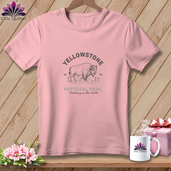 MyDesigns Physical Item S / Pink Yellowstone National Park, Stitchin In Beauty ~ Relaxed Fit Tee