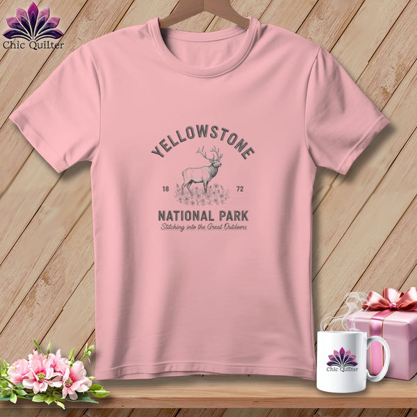 MyDesigns Physical Item S / Pink Yellowstone National Park, Stitchin In Beauty ~ Relaxed Fit Tee
