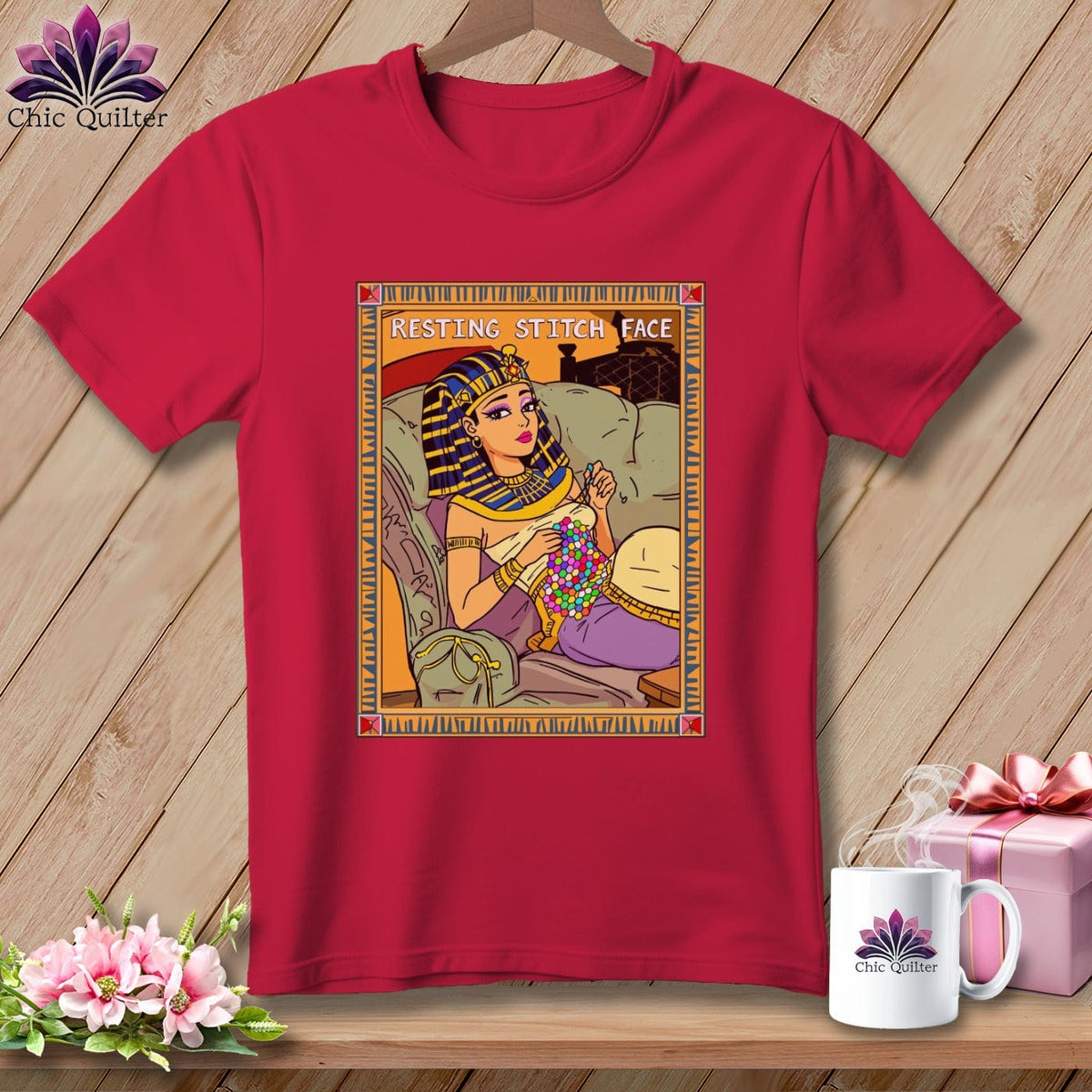 MyDesigns Physical Item S / Red Cleo Patch Ra - Resting Stitch Face ~ Premium Tee
