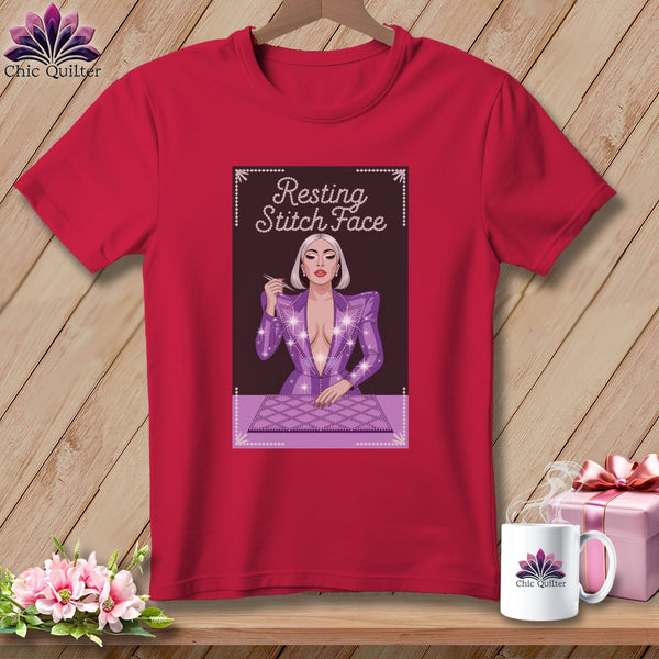 MyDesigns Physical Item S / Red Lacy Gagga - Resting Stitch Face ~ Premium Tee