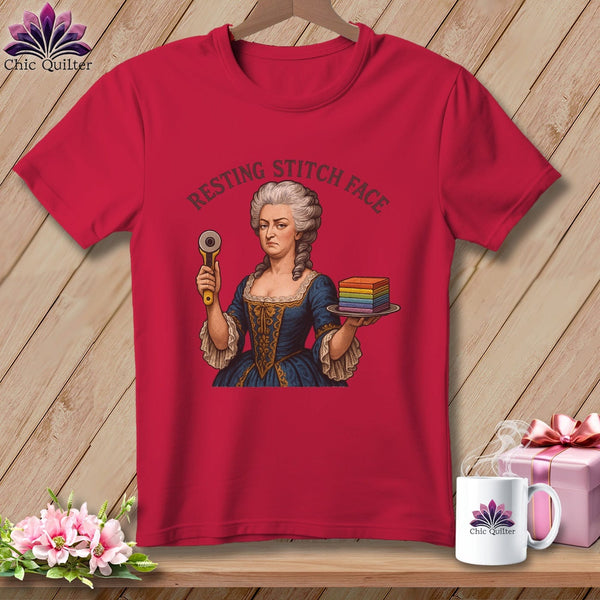 MyDesigns Physical Item S / Red Marie FabCakes-Nette - Resting Stitch Face ~ Premium Tee