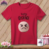 MyDesigns Physical Item S / Red Ouch - Resting Stitch Face ~ Premium Tee