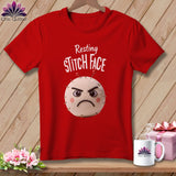 MyDesigns Physical Item S / Red Ouch - Resting Stitch Face ~ Relaxed Fit Tee
