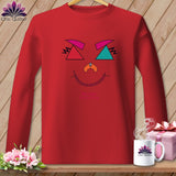 MyDesigns Physical Item S / Red Psychedelic Face - Resting Stitch Face ~ Long Sleeve Tee