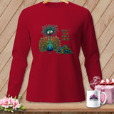 MyDesigns Physical Item S / Red Quilt Hair Don’t Care ~ Lady Plumeadora ~ Long Sleeve Tee