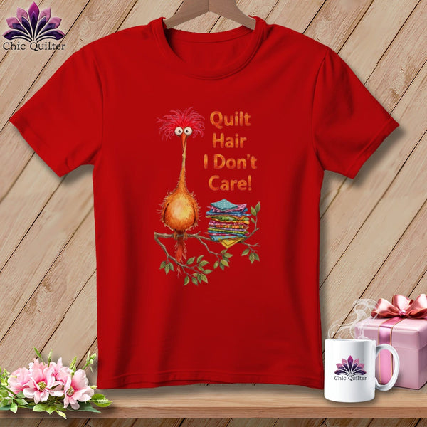 MyDesigns Physical Item S / Red Quilt Hair Don’t Care ~ Noodle Beakman ~ Relaxed Fit Tee