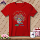 MyDesigns Physical Item S / Red Quilt Hair Don’t Care ~ Snipsy Wren ~ Relaxed Fit Tee