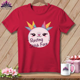 MyDesigns Physical Item S / Red Quirky Impact - Resting Stitch Face ~ Premium Tee