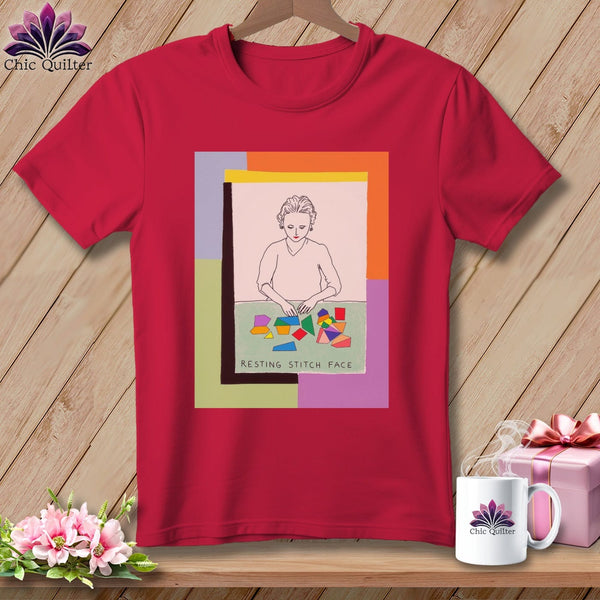 MyDesigns Physical Item S / Red Sew-Nia Delaunay - Resting Stitch Face ~ Premium Tee