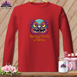MyDesigns Physical Item S / Red Snipzilla - Resting Stitch Face ~ Long Sleeve Tee