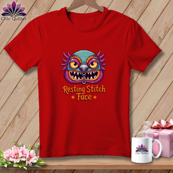 MyDesigns Physical Item S / Red Snipzilla - Resting Stitch Face ~ Relaxed Fit Tee