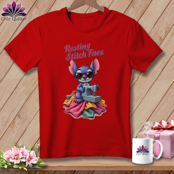 MyDesigns Physical Item S / Red Snither Stitcher - Resting Stitch Face ~ Relaxed Fit Tee