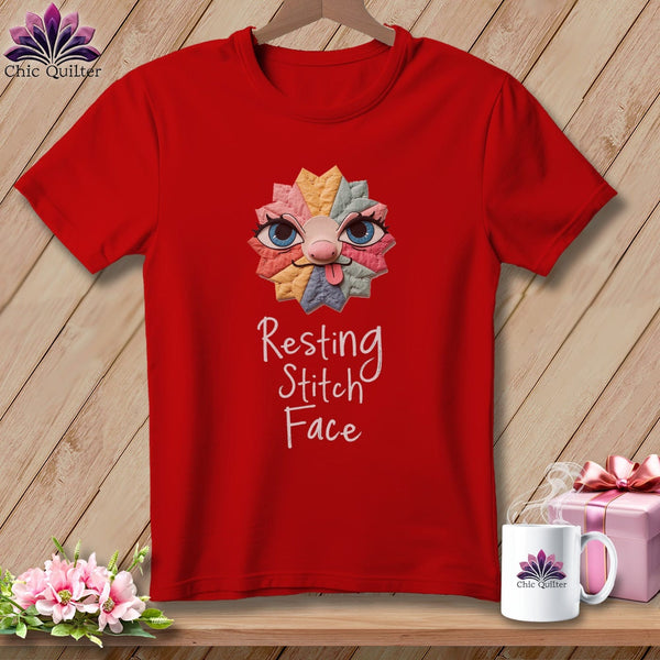 MyDesigns Physical Item S / Red Tongue - Resting Stitch Face ~ Relaxed Fit Tee
