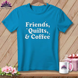 MyDesigns Physical Item S / Royal Caribe Friends, Quilts & Coffee ~ Premium Tee