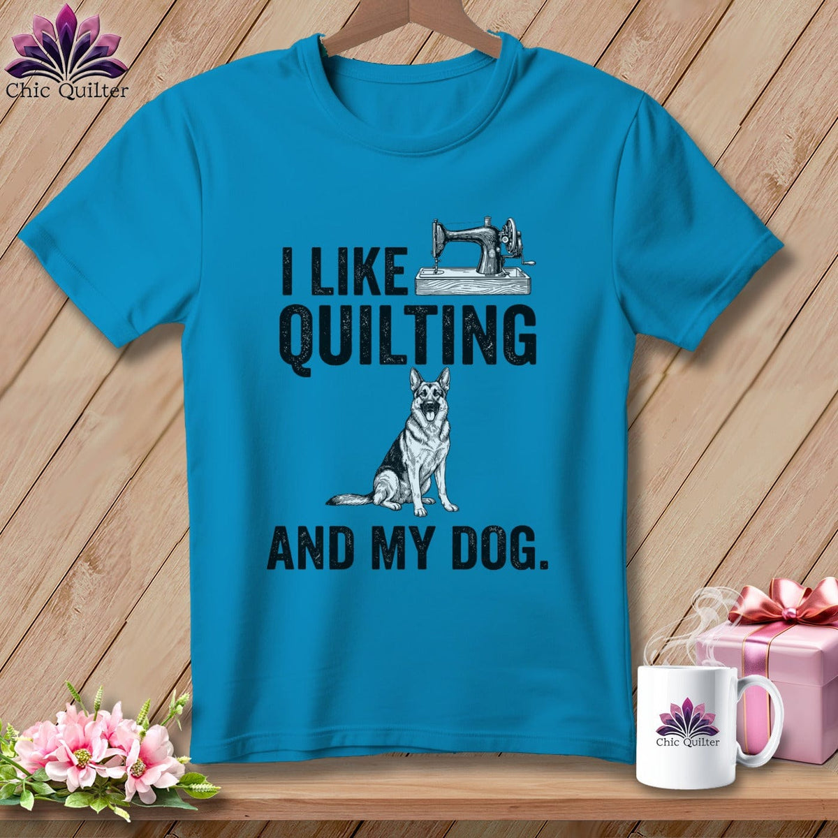 MyDesigns Physical Item S / Royal Caribe I Like Quilting and My German Shepard ~ Premium Tee