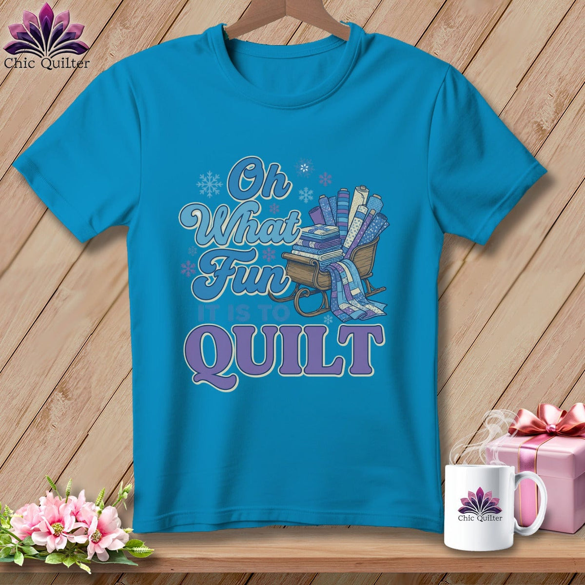 MyDesigns Physical Item S / Royal Caribe Oh What Fun It Is to Quilt ~ Premium Tee