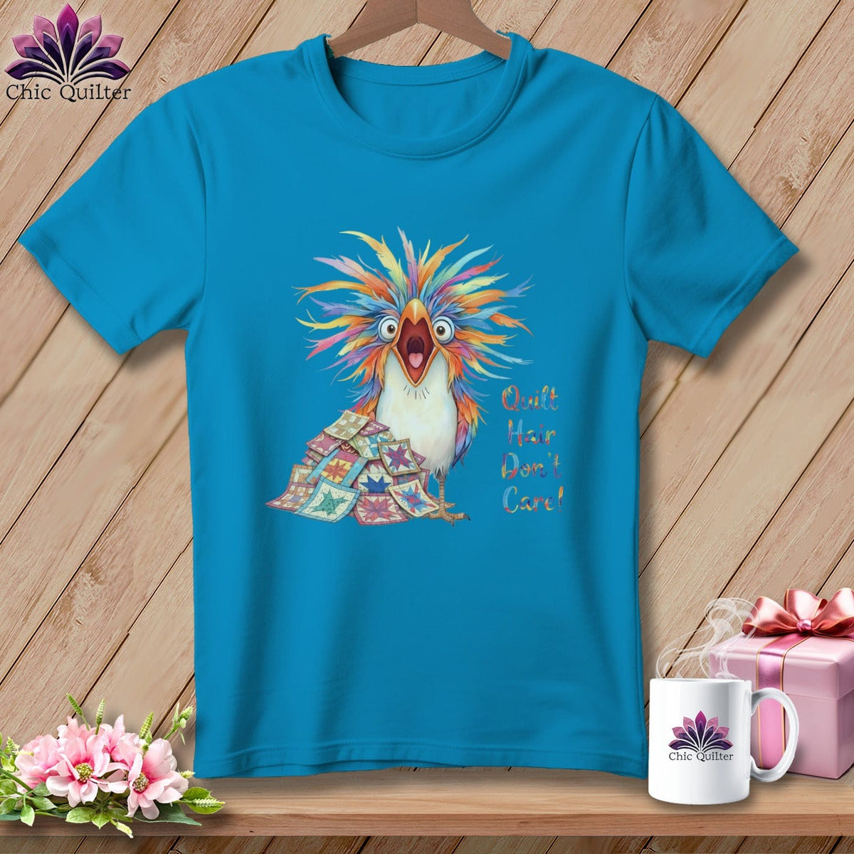 MyDesigns Physical Item S / Royal Caribe Quilt Hair Don’t Care ~ Chaos Finch ~ Premium Tee
