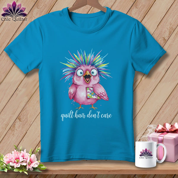 MyDesigns Physical Item S / Royal Caribe Quilt Hair Don’t Care ~ Peaches Plume ~ Premium Tee